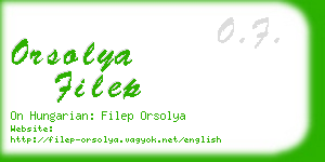 orsolya filep business card